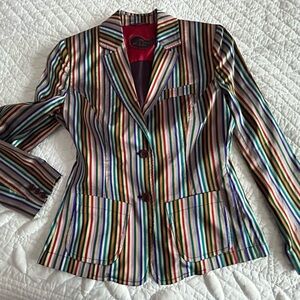 ETRO SILK STRIPED BLAZER